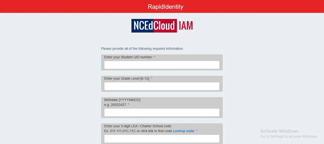 NCEdCloud Dashboard Screenshot