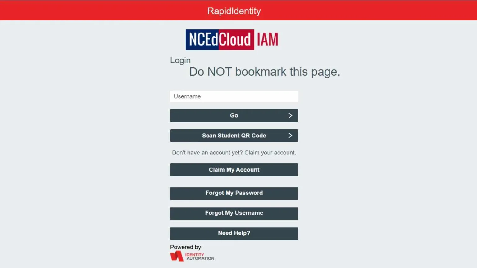 NCEdCloud Dashboard Screenshot